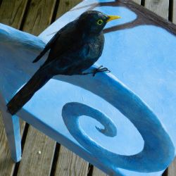 Papiermaché_Amselstuhl