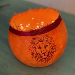 Papiermaché_Krafttierlampe
