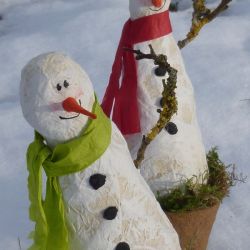 Papiermaché_Schneemann